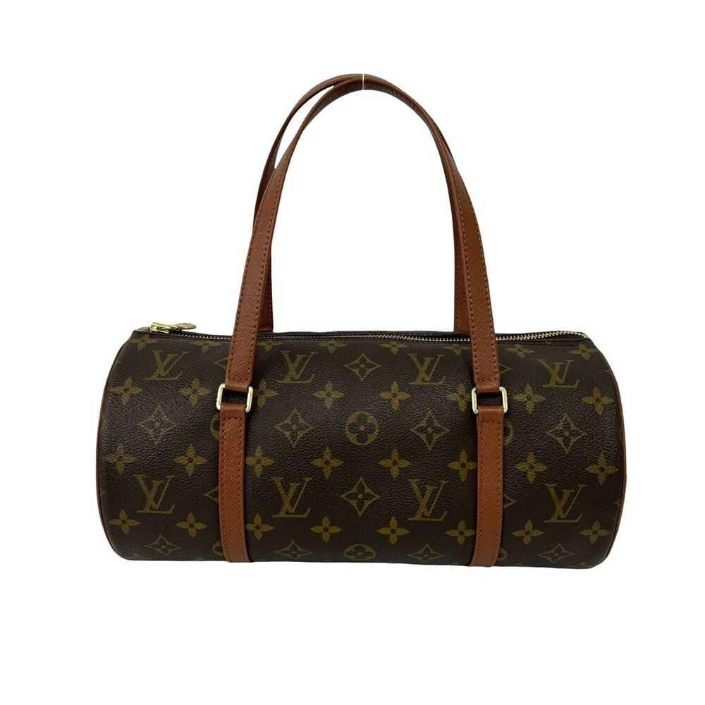 LOUIS VUITTON Authentic Vintage Brown Monogram Leather Papillon 30 Bag